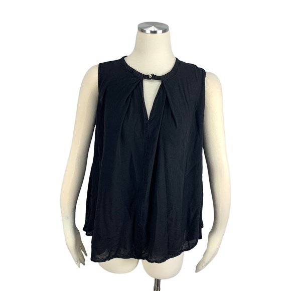 Umgee Small Blouse Top Black Hi Lo Modern - Picture 1 of 4